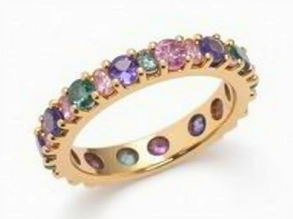 Elegant eternity band with continuous gemstones